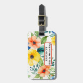 Aquarell Wildblumen Mama Gepäckanhänger (Vorderseite vertikal)