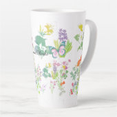 Aquarell-Wildblumen Milchtasse (Rechte Ecke)