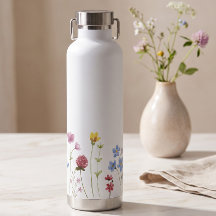 Aquarell-Wildblumen-Minimalistischer-Boho-Cottage