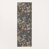 Aquarell-Wildblumen-Monogramm-Name Yogamatte (Rückseite)