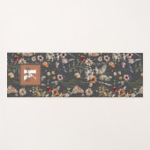 Aquarell-Wildblumen-Monogramm-Name Yogamatte (Vorderseite (Horizontal))