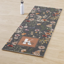Aquarell-Wildblumen-Monogramm-Name