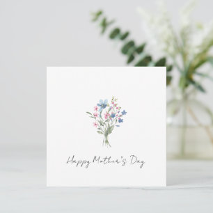 Aquarell Wildblumen Muttertag Feiertagskarte