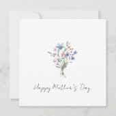 Aquarell Wildblumen Muttertag Feiertagskarte (Vorderseite)