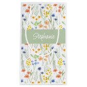 Aquarell-Wildblumen-Name Kleine Geschenktüte (Vorderseite)