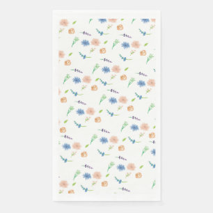 Aquarell-Wildblumen-Pastell-gemustert Serviette