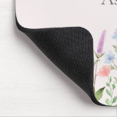 Aquarell-Wildblumen personalisierte Mauspad (Ecke)