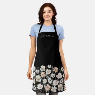 Aquarell-Wildblumen personalisierter Name Schürze