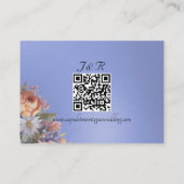 Aquarell-Wildblumen, QR-Code - Blau Begleitkarte (Rückseite)
