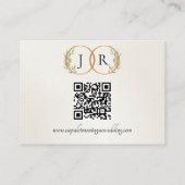 Aquarell-Wildblumen, QR-Code - Creme Begleitkarte (Rückseite)