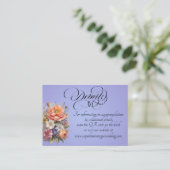 Aquarell-Wildblumen, QR-Code - Himmelblau Begleitkarte (Stehend Vorderseite)