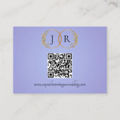 Aquarell-Wildblumen, QR-Code - Himmelblau Begleitkarte (Rückseite)