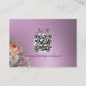 Aquarell-Wildblumen, QR-Code - Lavendel Begleitkarte (Rückseite)