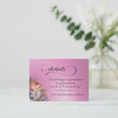 Aquarell-Wildblumen, QR-Code - Rosa Pink Begleitkarte (Stehend Vorderseite)