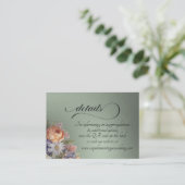 Aquarell-Wildblumen, QR-Code - Sage Begleitkarte (Stehend Vorderseite)