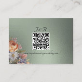 Aquarell-Wildblumen, QR-Code - Sage Begleitkarte (Rückseite)