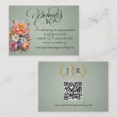 Aquarell-Wildblumen, QR-Code - Salbei Begleitkarte (Vorne/Hinten)