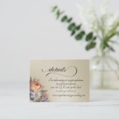 Aquarell-Wildblumen, QR-Code - Weizen Begleitkarte (Stehend Vorderseite)