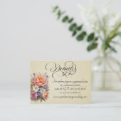 Aquarell-Wildblumen, QR-Code - Weizen Begleitkarte (Stehend Vorderseite)