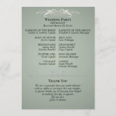 Aquarell-Wildblumen - Salbei-Hochzeit Programm (Rückseite)