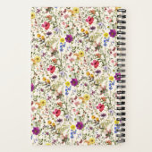 Aquarell-Wildblumen-Spiralblock Notizblock (Rückseite)