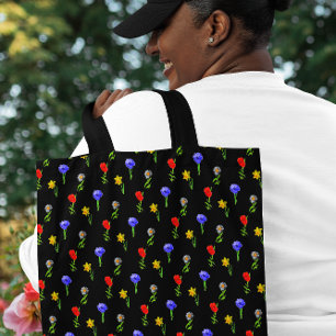 Aquarell-Wildblumen Tasche