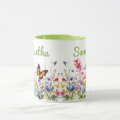 Aquarell-Wildblumen Tasse (Zentrum)