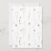 Aquarell Wildblumen Taufe & 1. Geburtstag Einladung (Rückseite)