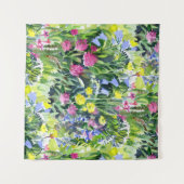 Aquarell Wildblumen  Wandteppich (Vorderseite (Horizontal))