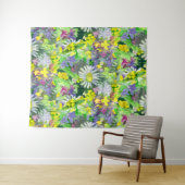Aquarell Wildblumen Wandteppich (Beispiel (Horizontal))