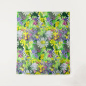 Aquarell Wildblumen Wandteppich (Vorderseite)