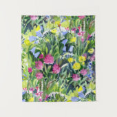 Aquarell Wildblumen  Wandteppich (Vorderseite)