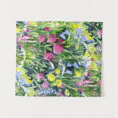 Aquarell Wildblumen  Wandteppich (Vorderseite (Horizontal))