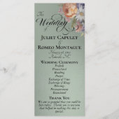 Aquarell-Wildblumen - Weise Hochzeit Programm (Vorderseite)