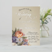 Aquarell Wildblumen - Weizen Folieneinladung (Stehend vorne)