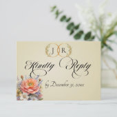 Aquarell-Wildblumen - Weizen RSVP Karte (Stehend Vorderseite)