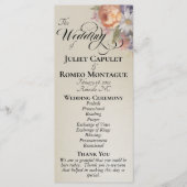 Aquarell-Wildblumen - Weizenhochzeit Programm (Vorderseite)
