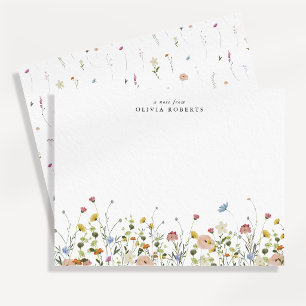 Aquarell-Wildblumen-Wiesen-Grußkarte Einladung