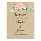 Aquarell-Wildblumen-Willkommens-Hochzeitsschild