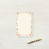 Aquarell-Wildblumengarten-Blumen  Post-it Klebezettel (Auf Schreibtisch)