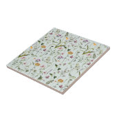 Aquarell-Wildblumengarten-Blumenmuster Fliese (Seite)