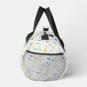 Aquarell-Wildblumenmuster Duffle Bag (Rechts)