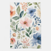 Aquarell-Wildblumenmuster Moderne Botanik Geschirrtuch (Vertikal)