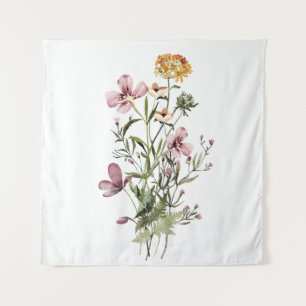 Aquarell-Wildblumenstrauß #1 Wandteppich