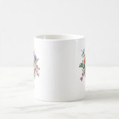 Aquarell-Wildblumenstrauß-Libellen-Tasse Kaffeetasse (Mittel)