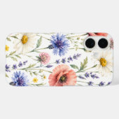 Aquarell-Wildblumenwiese-Blumen Case-Mate iPhone Hülle (Rückseite (Horizontal))