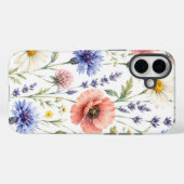 Aquarell-Wildblumenwiese-Blumenmuster Case-Mate iPhone Hülle (Rückseite (Horizontal))