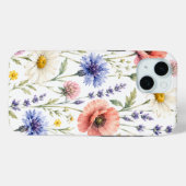 Aquarell-Wildblumenwiese-Blumenmuster Case-Mate iPhone Hülle (Rückseite (Horizontal))