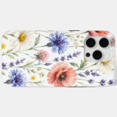 Aquarell-Wildblumenwiese-Blumenmuster Case-Mate iPhone Hülle (Rückseite (Horizontal))
