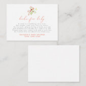 Aquarell Wilde Blume Bücher für Babyfütterung Begleitkarte (Vorne/Hinten)